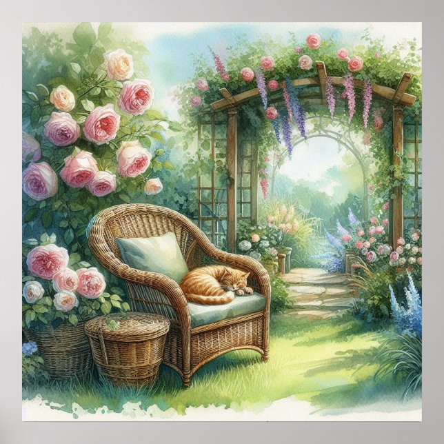 Poster Recanto de Jardim Paisagem 1 (Frente)