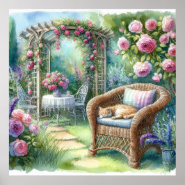 Poster Recanto de Jardim Paisagem 4