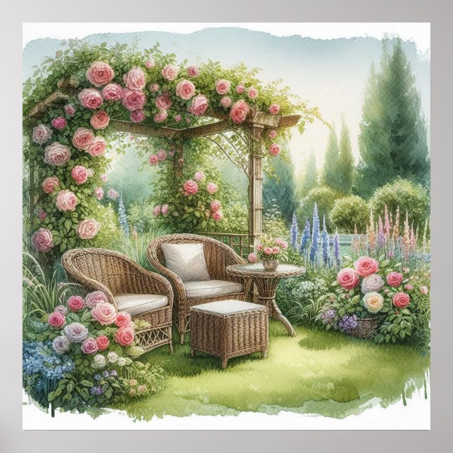 Poster Recanto de Jardim Paisagem 6 (Frente)