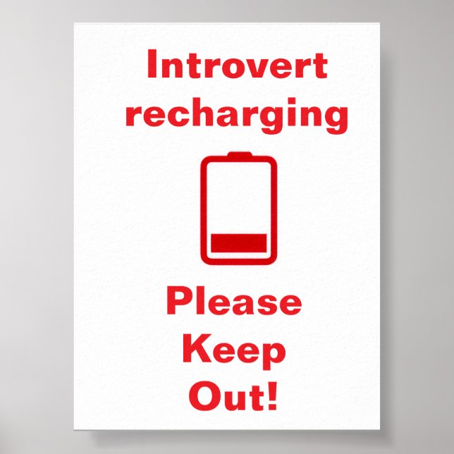 Poster Recarregar introvertido (Frente)