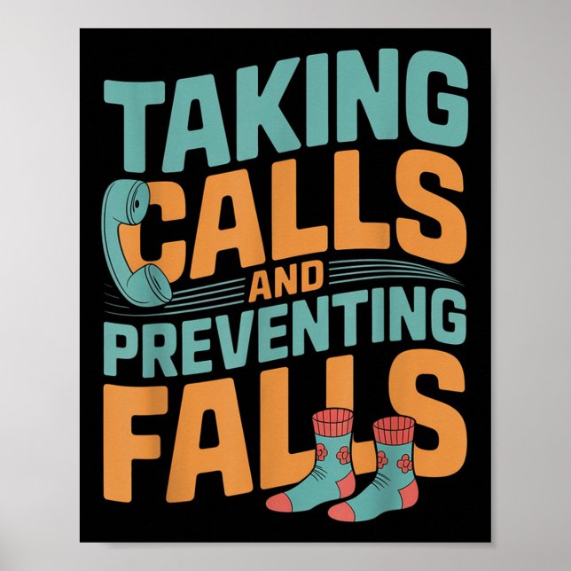 Poster Recebendo Chamadas E Prevenindo Quedas Dedicação d (Frente)