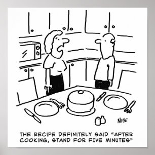 Poster Receber instruções seguidas em um Cozinhar em um
