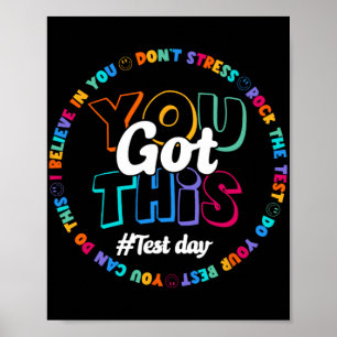 Poster Recebi Este Professor de Dia de Teste Motivacional