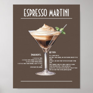Poster Receita clássica Espresso Martini