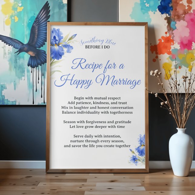 Poster Receita de Algo Azul para uma Feliz Casamento (Something Blue Recipe for a Happy Marriage Poster
)