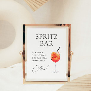 Poster Receita de Bar de Coquetel Spritz