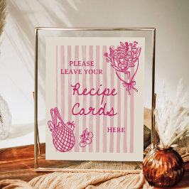 Poster Receita de Chá de Noiva Desenhada à Mão Off The Ma