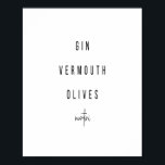 Poster Receita de Martini Cocktail<br><div class="desc">Receita de Martini Cocktail</div>