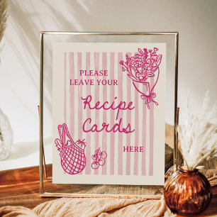 Poster Receita Desenhada à Mão para Chá de Noiva Off The 