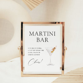 Poster Receita do Bar de Coquetel Martini