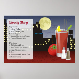 Póster Receita do Bloody Mary