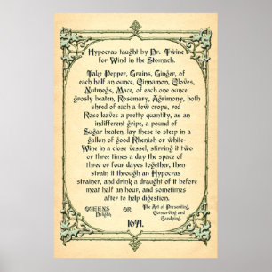 Poster Receita histórica para o vento no estômago, post