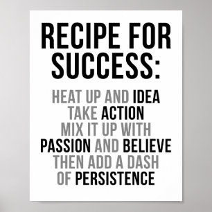 Poster Receita Para Sucesso