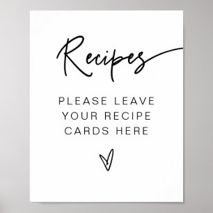 Poster Receitas contemporâneas ousadas para chá de panela