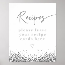 Poster Receitas de Chá de Noiva REGINA com Lantejoulas Pr