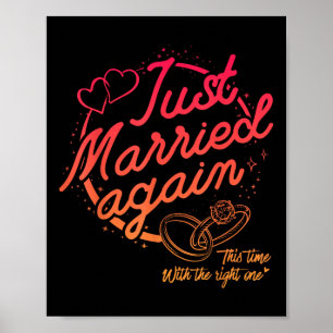 Poster Recem casados Engraçado Novamente Casal Noivo Segu