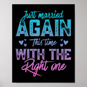 Poster Recem casados Engraçado Novamente Casal Noivo Segu
