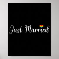 Recém Casados Lgbtq Casamento Gay Noiva Lésbica Ma