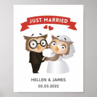 Recem casados Owl Wedding