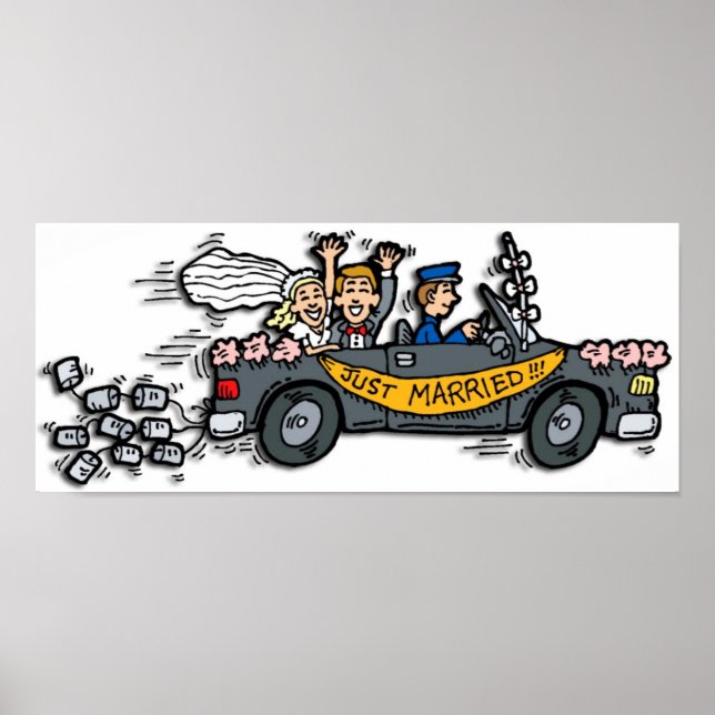 Póster "Recem casados!" Pôster (Frente)