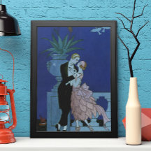 Recém-casados Vintage Art Déco, Oui de George Barb