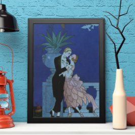 Póster Recém-casados Vintage Art Déco, Oui de George Barb