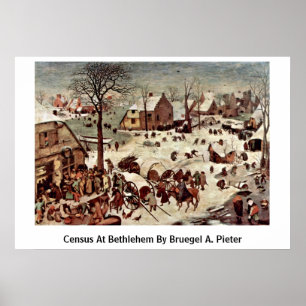Póster Recenseamento em Bethlehem por Bruegel A. Pieter