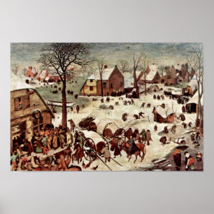 Poster Recenseamento em Bethlehem por Bruegel D. Ä.