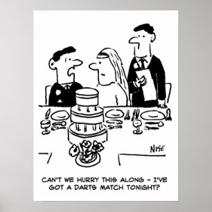 Poster Recepção de casamento Bridegroom tem uma correspon