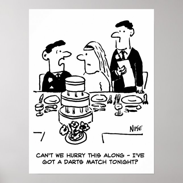 Poster Recepção de casamento Bridegroom tem uma correspon (Frente)