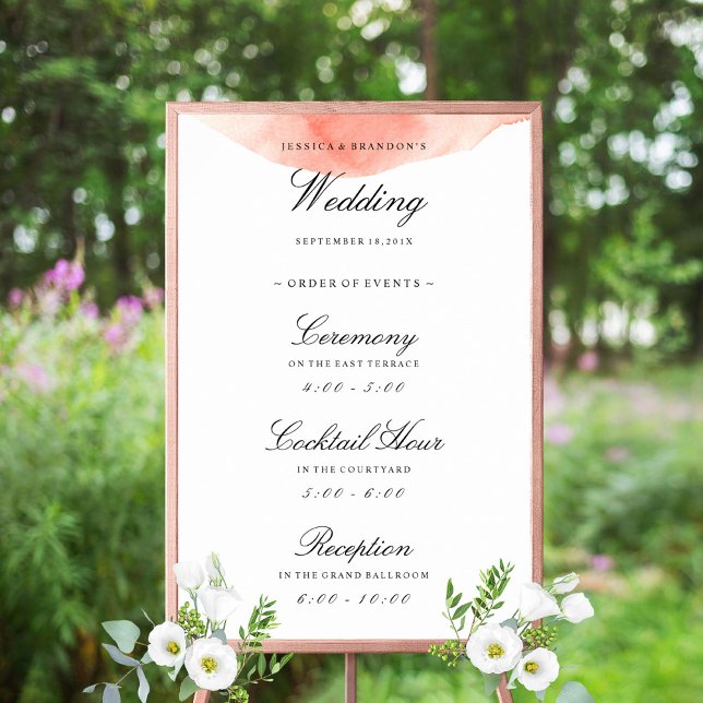 Poster Recepção de Casamento de Boas-vindas Elegante (Criador carregado)