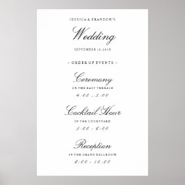Poster Recepção de Casamento de Boas-vindas Elegante