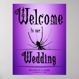 Poster Recepção de casamento de Halloween - Sinal de aran