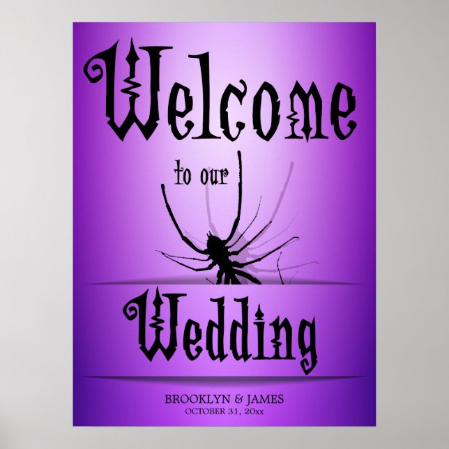 Poster Recepção de casamento de Halloween - Sinal de aran (Frente)