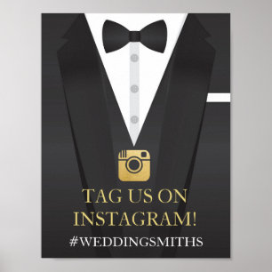 Poster Recepção de casamento do sinal do laço de