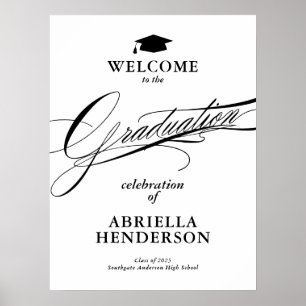 Poster Recepção de Formatura com Letra Formal e Elegante
