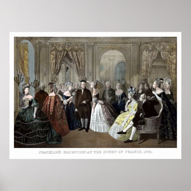 Póster Recepção de Franklin no Tribunal de França (Frente)
