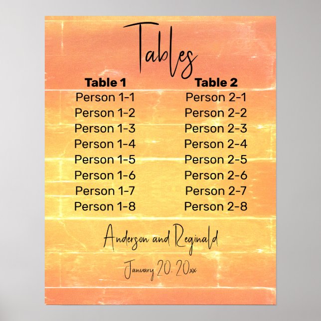 Poster Recepção de Pastel Casual de Verão 8x2 Gráfico de  (Frente)