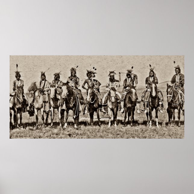 Póster Recepção indiana do Presidente Arthur Antiqued (Frente)