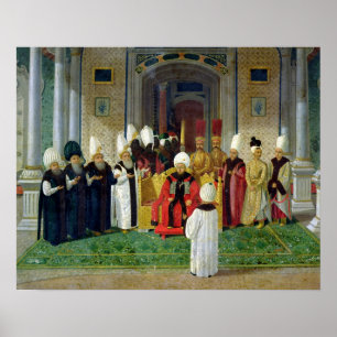 Póster Recepção na corte da sultão Selim III
