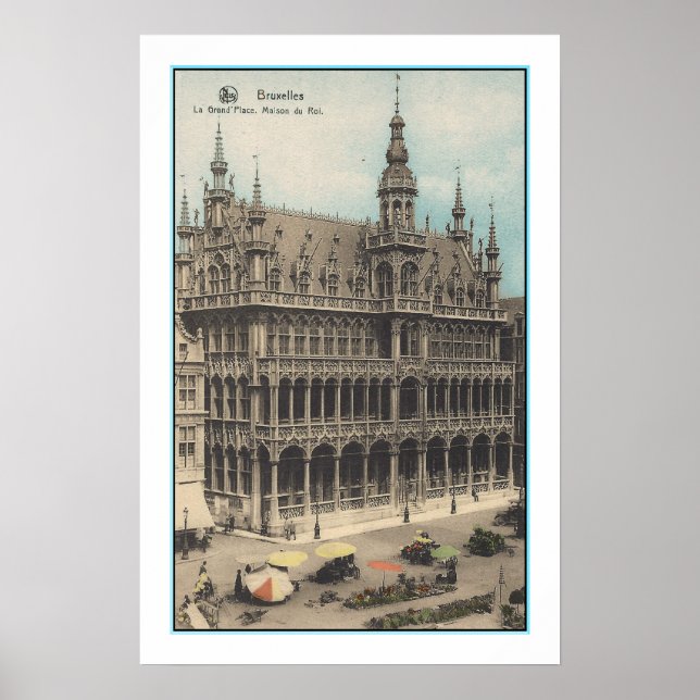 POSTER RECICLADO ART: CARTÃO POSTAL BRUXELAS BÉLGICA DOS  (Frente)