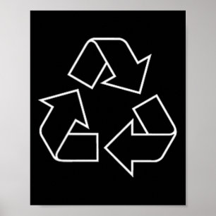 Poster Reciclagem Logotipo do Reciclar Símbolo Horário Ho