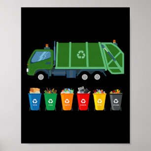 Poster Reciclagem Trash Kids Garge Truck Colher