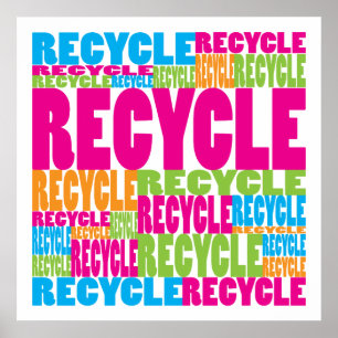 Póster Reciclar Colorido