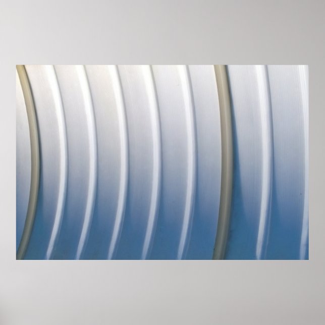 Poster Recipiente de plástico azul e branco (Frente)