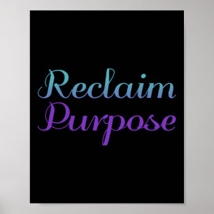 Poster Reclaim Propósito Prevenção Suicídio Depressão em