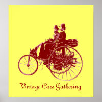 Recolha de carros vintage, amarelo-acastanhado