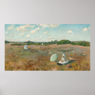 Poster Recolhendo flores do outono, 1894-5 (óleo em