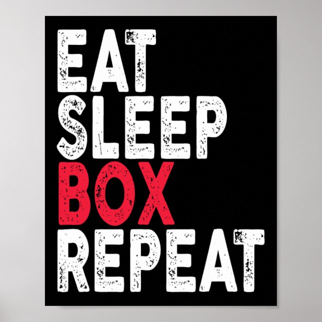 Poster Recolher Caixa Reiniciar Tee Boxing (Frente)