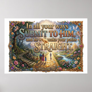 Poster Reconheça Deus em Todos os Seus Caminhos Sempre